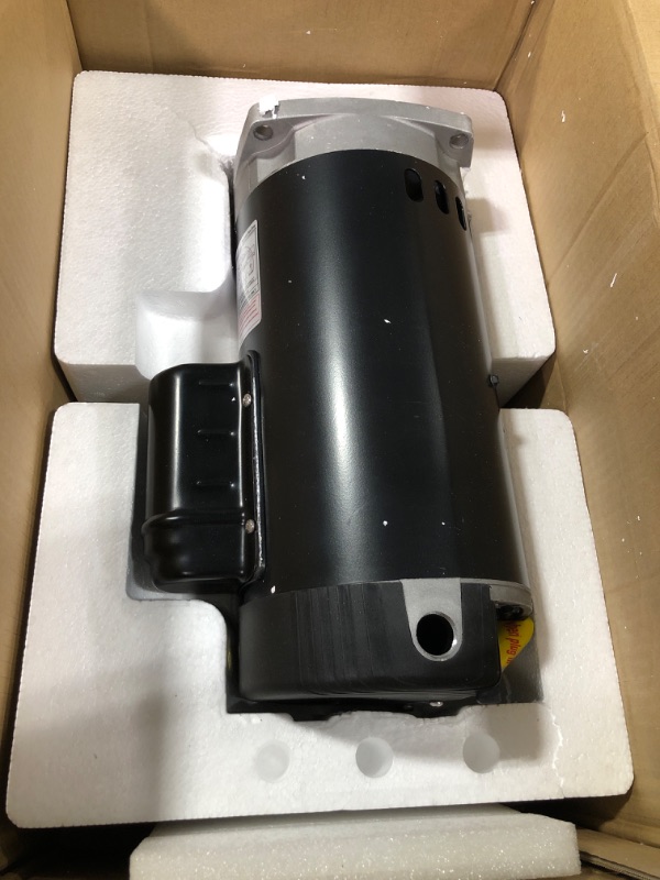 Photo 3 of 5HP Air Compressor Electric Motor, 208-230V, FLA 22 A, 56 Frame 3450RPM, 7/8" Keyed Shaft, CCW Rotation, Single Phase, 2.25" Shaft Length for Air Compressors