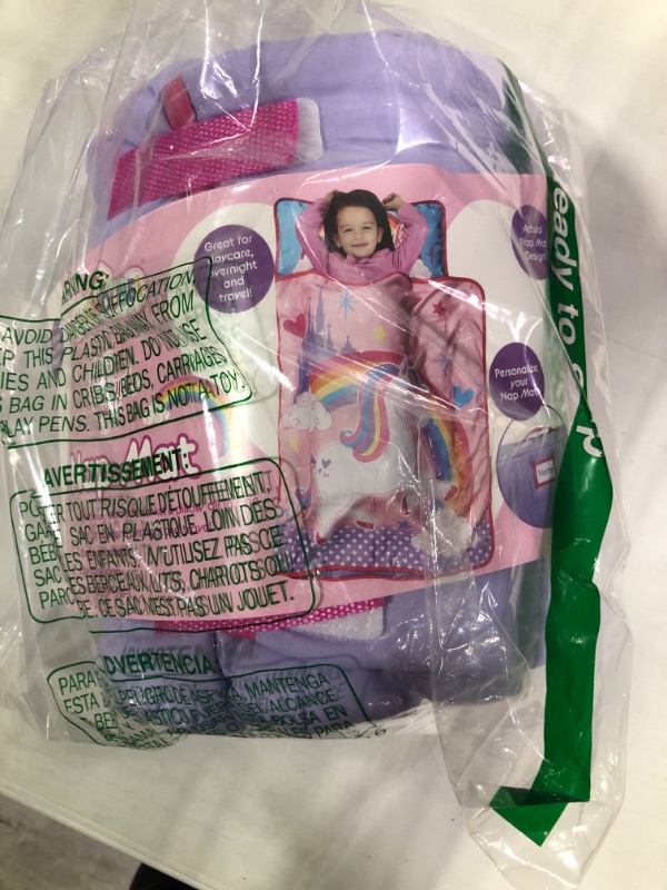 Photo 1 of Funhouse Unicorn Kids Nap Mat Set – Includes Pillow and Fleece Blanket – Great for Girls Napping during Daycare or Preschool - Fits Toddlers, Pink