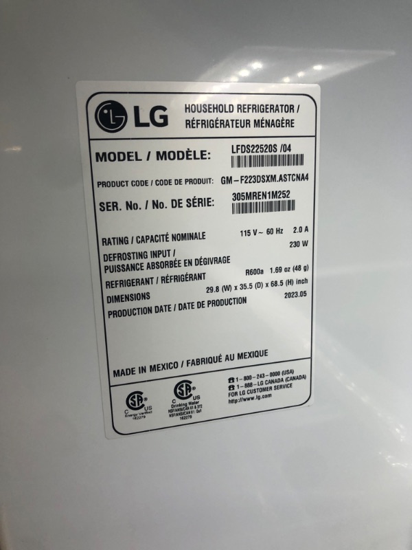 Photo 8 of LG 21.8-cu ft French Door Refrigerator with Ice Maker (Stainless Steel) ENERGY STAR