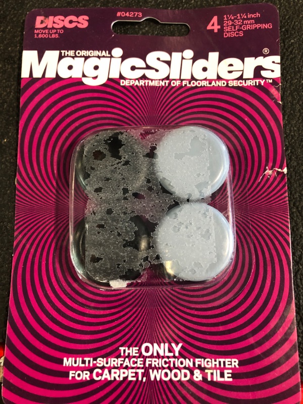 Photo 2 of 1-1/8 - 1-1/4 in. Grip Tip Round Magic Sliders (4-Pack)