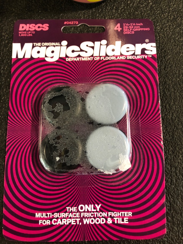 Photo 2 of 1-1/8 - 1-1/4 in. Grip Tip Round Magic Sliders (4-Pack)