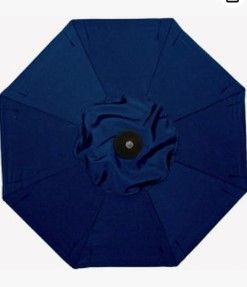 Photo 1 of Galtech International 727W28 Deluxe Auto Tilt - 7.5' Round Umbrella, Choose Fabric Color: 28: Navy, Choose Pole Finish: W: White