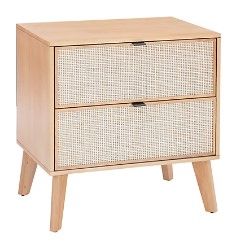 Photo 1 of Linon Claudette Cane Nightstand