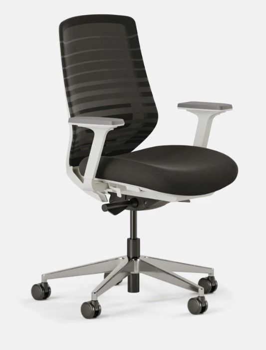 Photo 1 of Branch Furniture Ergonomic Chair - White Frame - Black Seat