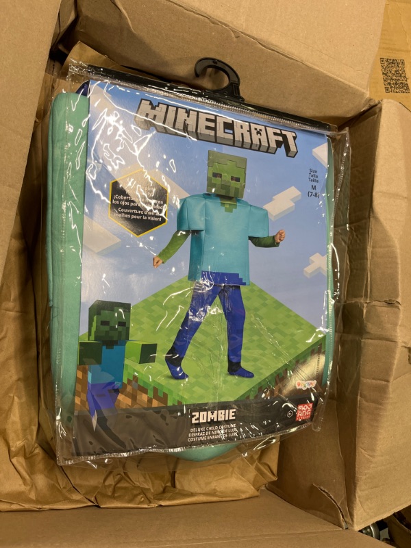 Photo 3 of Minecraft Deluxe Child Zombie Costume Medium/(7-8)