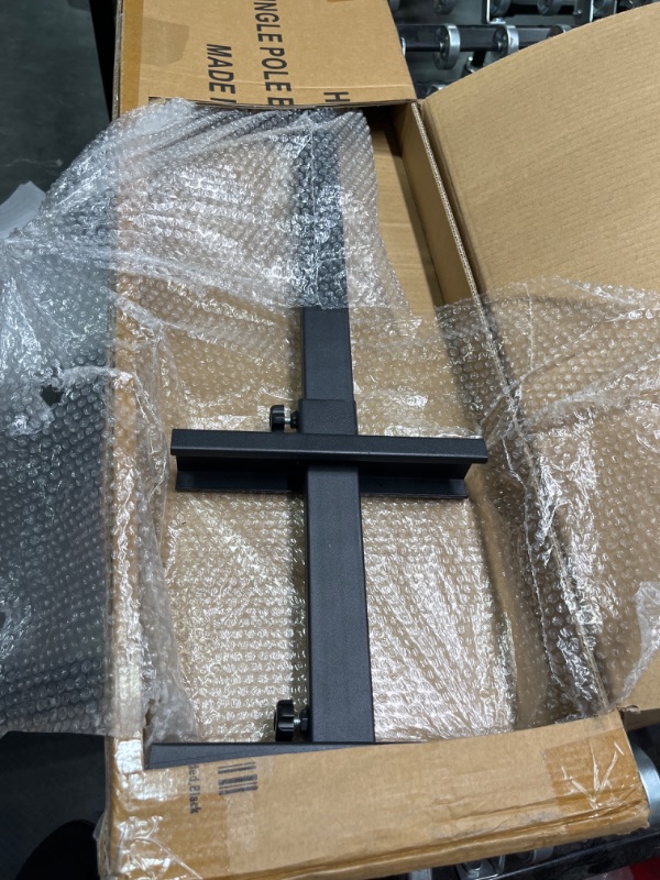 Photo 1 of HUAZI Poster Stand Pedestal Sign Holder Stand Display with Base for Indoor Outdoor,Double-Sided,Black Single-Pole Stand