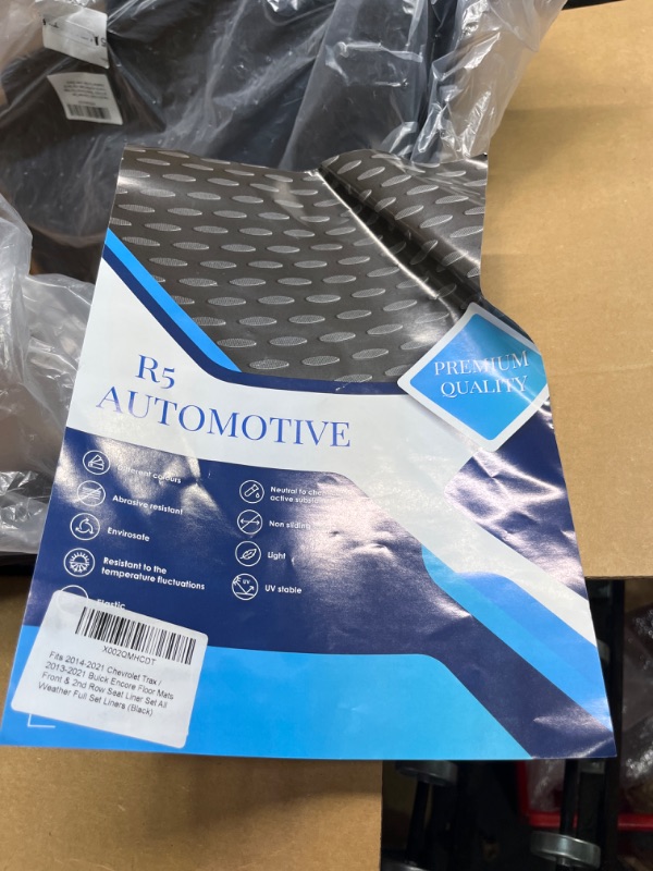 Photo 1 of Fits 2014-2022 Chevrolet Trax / 2013-2022 Buick Encore Floor Mats Front & 2nd Row Seat Liner Set All Weather Full Set Liners (Black)
