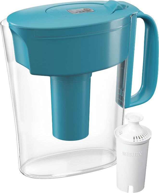 Photo 1 of 
Brita 6 Cup Water Filter Pitcher with 1 Standard Filter, Metro, Turquoise (Package May Vary)