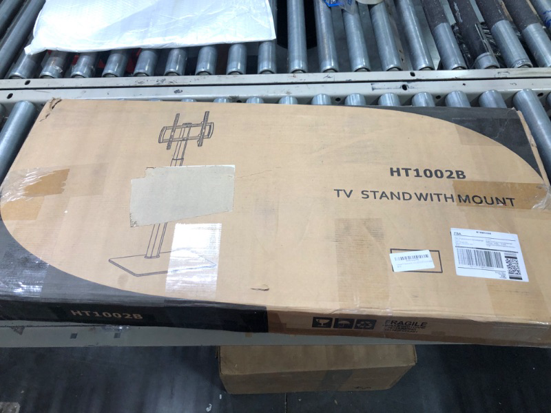 Photo 1 of Universal Floor TV Stand with Mount 80 Degree Swivel Height Adjustable and Space Saving Design for Most 27 to 65 inch LCD, LED OLED TVs, Perfect for Corner & Bedroom HT1002B