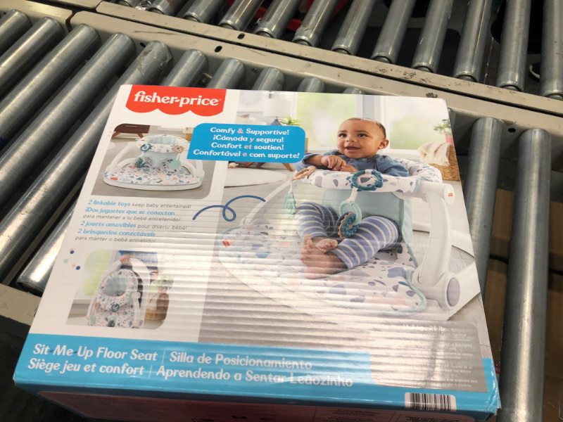 Photo 1 of Fisher-Price Portable Baby Chair Sit-Me-Up Floor Seat With Developmental Toys & Machine Washable Seat Pad, Pacific Pebble
