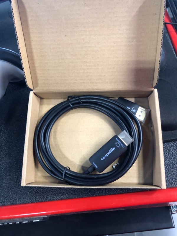 Photo 1 of Amazon Basics DisplayPort to HDMI Display Cable, Uni-Directional, 4k@60Hz, 1920x1200, 1080p, Gold-Plated Plugs, 3 Foot, Black