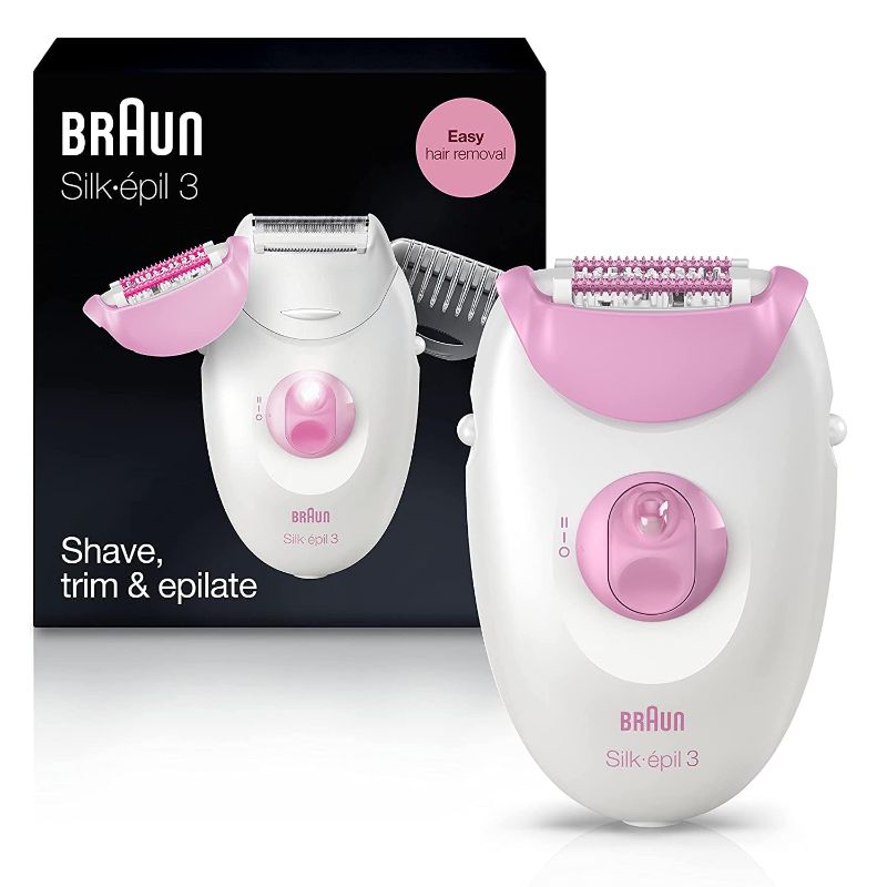 Photo 1 of 
Braun Epilator Silk-epil 3 3-270, Hair Removal Device, Epilator for Women, Shaver 