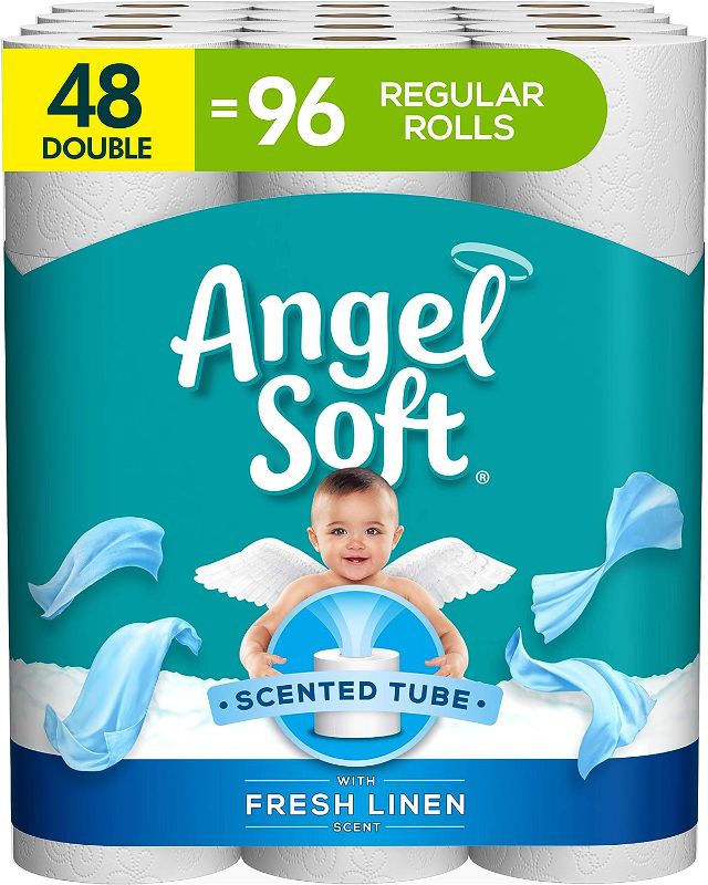 Photo 1 of Angel Soft® Toilet Paper with Fresh Linen Scented Tube, 48 Double Rolls = 96 Regular Rolls, 2-Ply Bath Tissue
Visit the Angel Soft Store