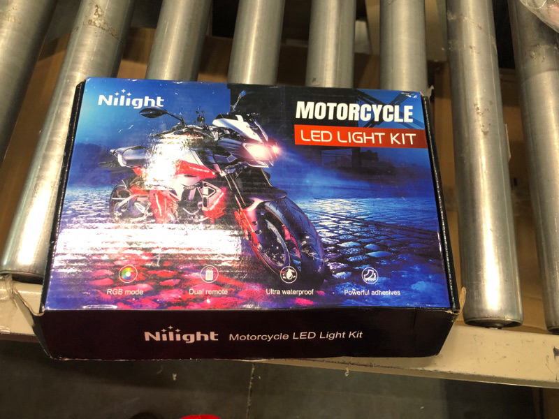 Photo 2 of Nilight - TL-35 12PCS Motorcycle RGB Led Light Kit Waterproof Multi-Color Atmosphere Lights Lamp with Dual RF Wireless Remote Controllers for Harley Davidson Honda Kawasaki Suzuki, 2 Years Warranty