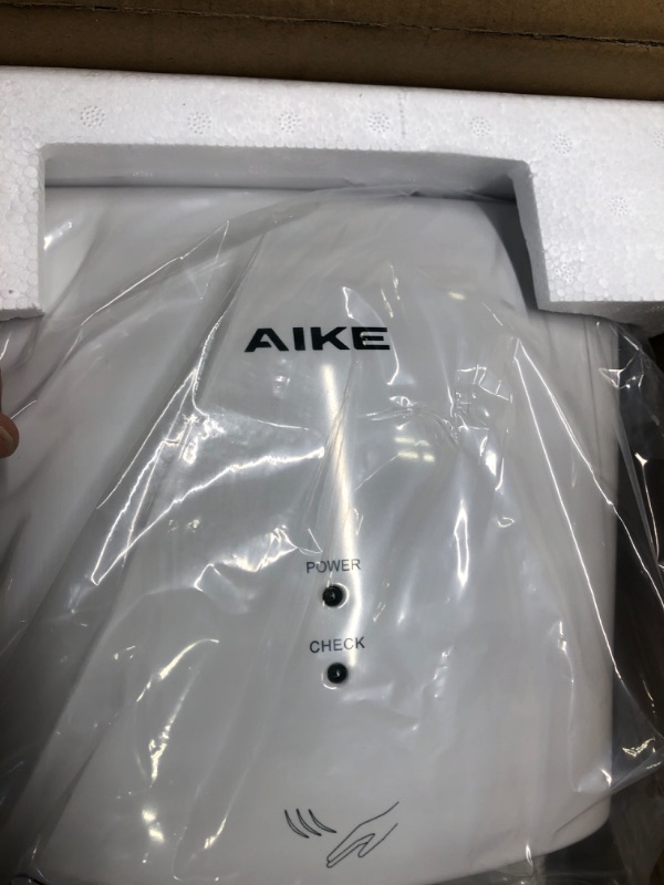 Photo 3 of AIKE Automatic Jet Hand Dryer with Drip Tray 110V 1400W Model AK2632 White