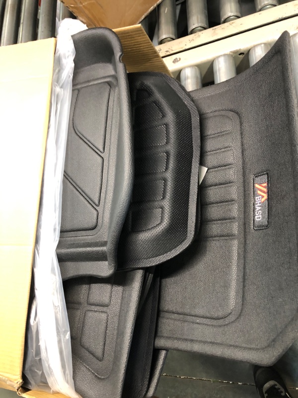 Photo 3 of BHASD Tesla Model Y Floor Mats 3D Full Set Floor Liners 6pcs Vehicle Mat for 2021 2022 2023 5 Seater Car Floor Mats Cargo Liner Trunk Mat Interior Accessories, Waterproof Odorless TPE XPE Material Full Set?6 pcs?