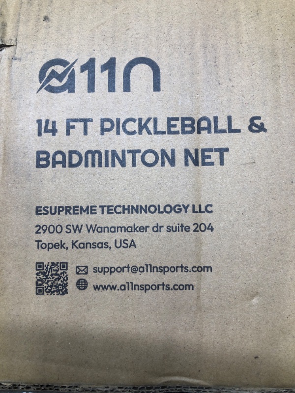 Photo 3 of A11N 14ft Badminton Pickleball Net - Height Adjustable for Junior Tennis, Soccer Tennis & Kids Volleyball - Portable for Indoor & Outdoor Play