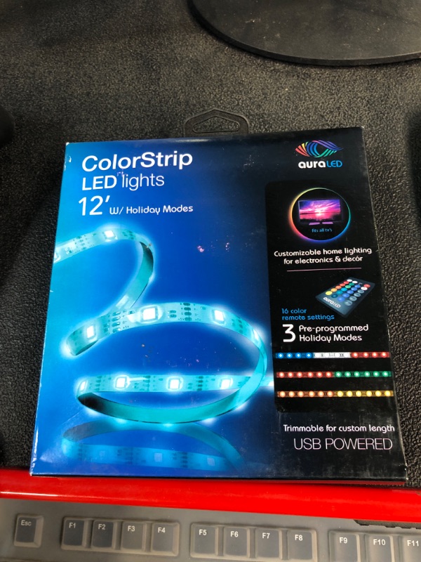 Photo 2 of Aura LED ColorStrip LED Lights w/Holiday Modes, RED, WHITE, BLUE, GREEN, 12 inches, 8288HD