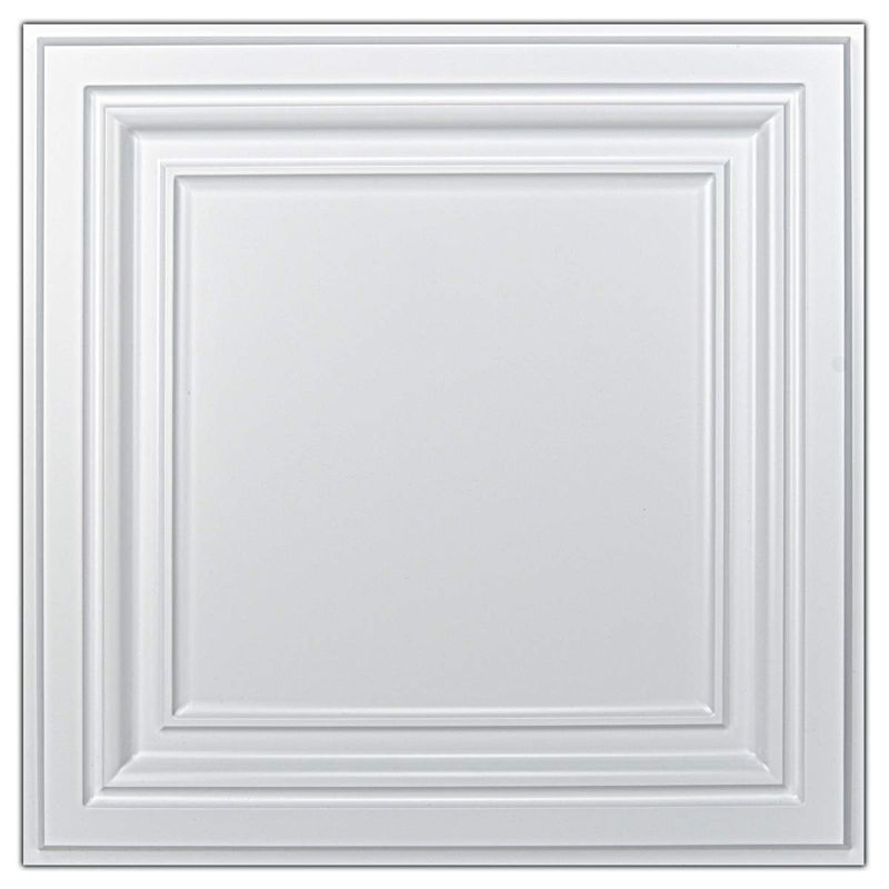 Photo 1 of 
Art3d PVC Ceiling Tiles, 2'x2' Plastic Sheet in White (12-Pack)
