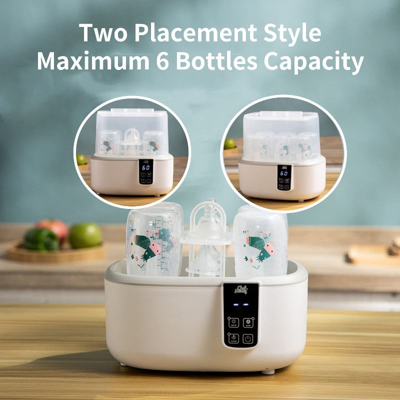 Photo 1 of Bottle Sterilizer and Dryer, Fast Electric Steam Sterilizer and Dryer for Baby Bottles Pacifier Breast Pump, Dries Faster Large Capacity Holds 6 Bottles, LED Display Auto-Off Baby Bottle Washer