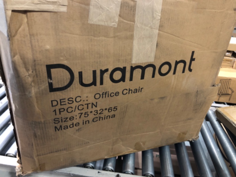 Photo 2 of Duramont Ergonomic Office Chair - Adjustable Desk Chair with Lumbar Support and Rollerblade Wheels - High Back Chairs with Breathable Mesh - Thick Seat Cushion, Head, and Arm Rests - Reclines