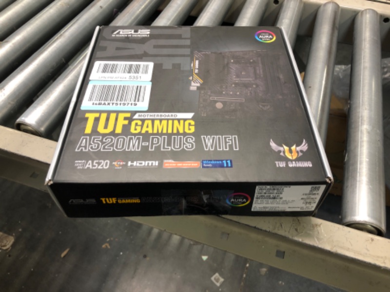 Photo 2 of ASUS TUF Gaming A520M-PLUS (WiFi) AMD AM4 (3rd Gen Ryzen™) microATX Gaming Motherboard (M.2 Support, 802.11ac Wi-Fi, DisplayPort, HDMI, D-Sub, USB 3.2 Gen 1 Type-A and Aura Addressable Gen 2 headers)