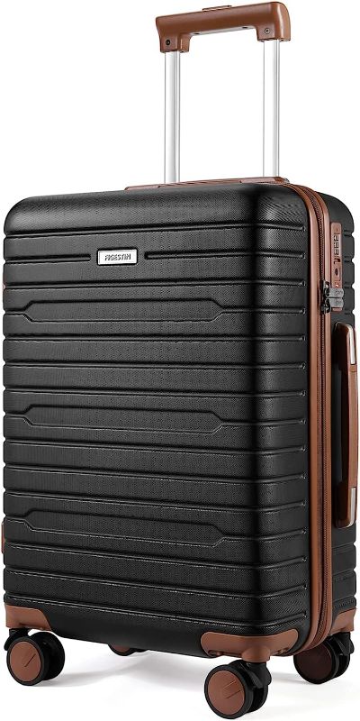 Photo 1 of FIGESTIN Carry on luggage with Spinner Wheels, Hardside Lightweight 20in carry on suitcase checked luggage TSA Lock(Black)