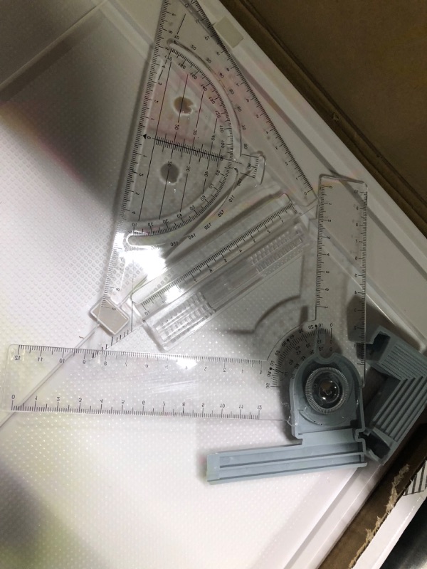 Photo 1 of A3 Portable Drawing Board, Multi-Function Metric Drafting Table with Clear Rule Parallel Motion and Angle Adjustable Measuring System
