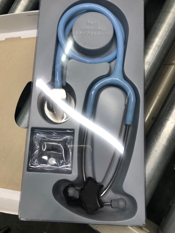 Photo 4 of ADC Adscope 615 Platinum Sculpted Clinician Stethoscope with Tunable AFD Technology, Light Blue