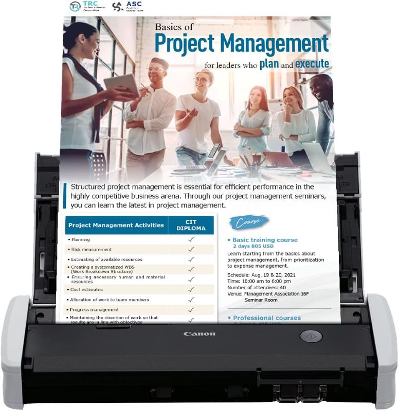 Photo 1 of 
Canon imageFORMULA R10 Portable Document Scanner, 2-Sided Scanning with 20 Page Feeder, Easy Setup for Home or Office, Includes Software, (4861C001)