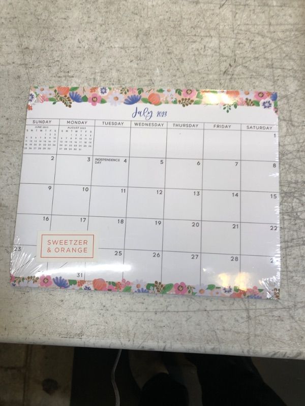 Photo 1 of S&O Floral Magnetic 2023 Fridge Calendar from July 2023-Dec 2024 - Tear-Off Refrigerator Calendar to Track Events & Appointments - 18 Month Magnetic Calendar for Fridge for Easy Planning - 8"x10" in.