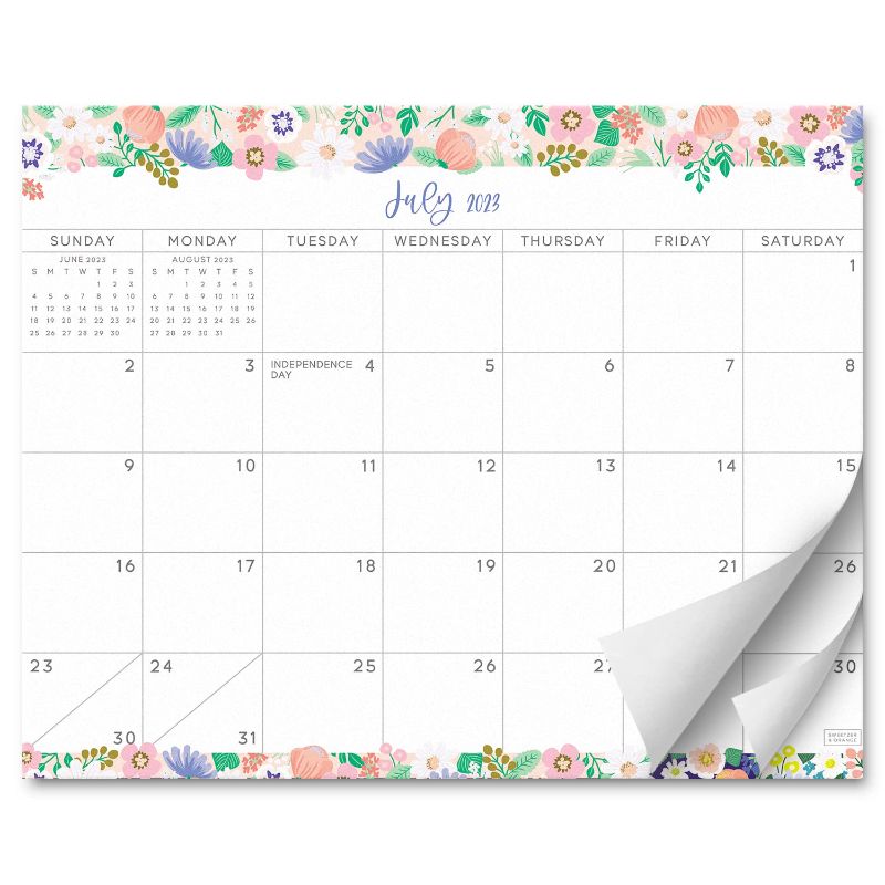 Photo 1 of S&O Floral Magnetic 2023 Fridge Calendar from July 2023-Dec 2024 - Tear-Off Refrigerator Calendar to Track Events & Appointments - 18 Month Magnetic Calendar for Fridge for Easy Planning - 8"x10" in.