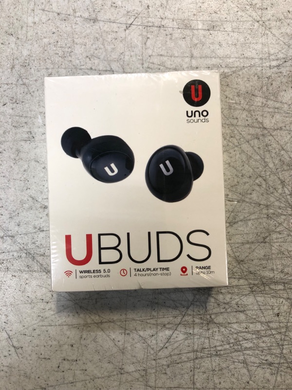 Photo 1 of UNOSOUNDS Ubuds in-Ear TWS Earbuds, Built-in Mic, Active Noise Cancelling, Bluetooth 5.0, 6 Hours Non-Stop Play Time (Metallic Blue)
