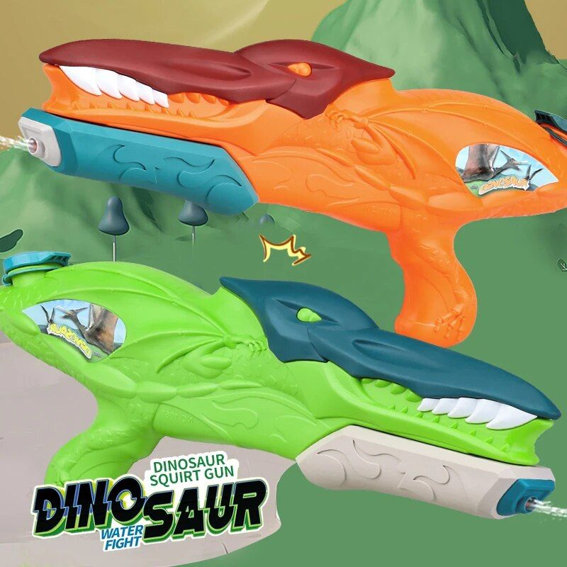 Photo 1 of Dinosaur Water Gun Toy Super Soaker Blaster Summer Outdoor Pool Beach Toys for Kids Water Pistol Guns for Boys Squirt
