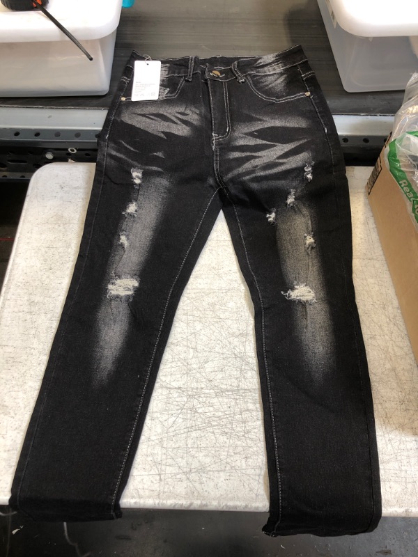 Photo 1 of Black Distressed Jeans 28