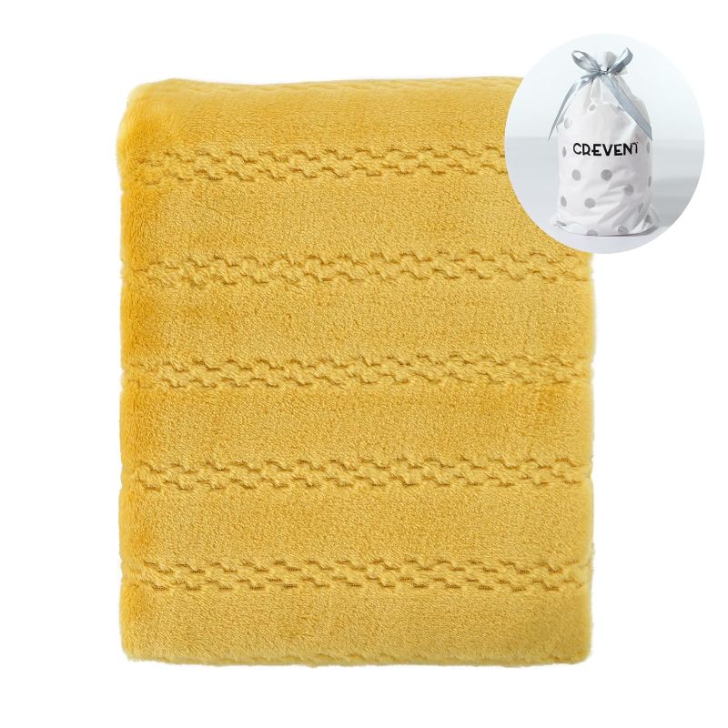 Photo 1 of CREVENT 30''X40'' Soft Cozy Warm Baby Blankets for Boys Girls Solid Color - All Season Use - Newborn Essentials (Sunshine Yellow)
