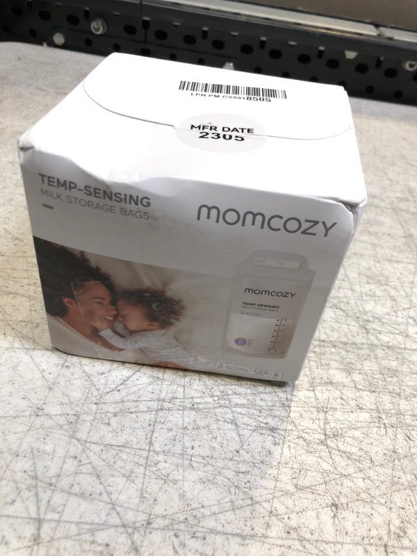 Photo 3 of Momcozy Breastmilk Storing Bags, Temp-Sensing Discoloration Milk Storing Bags for Breastfeeding, Disposable Milk Storage Bag with 180ml Self Standing, No-Leak Milk Freezer Storage Pouches, 120pcs 120 Count