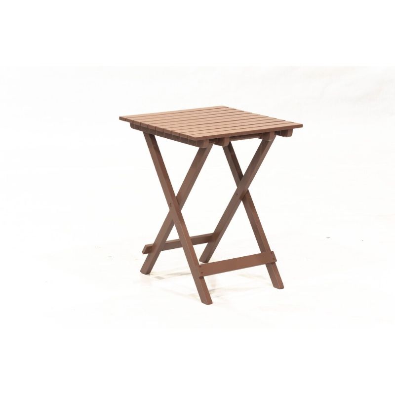 Photo 1 of Wood Patio Folding Side Table - BROWN
