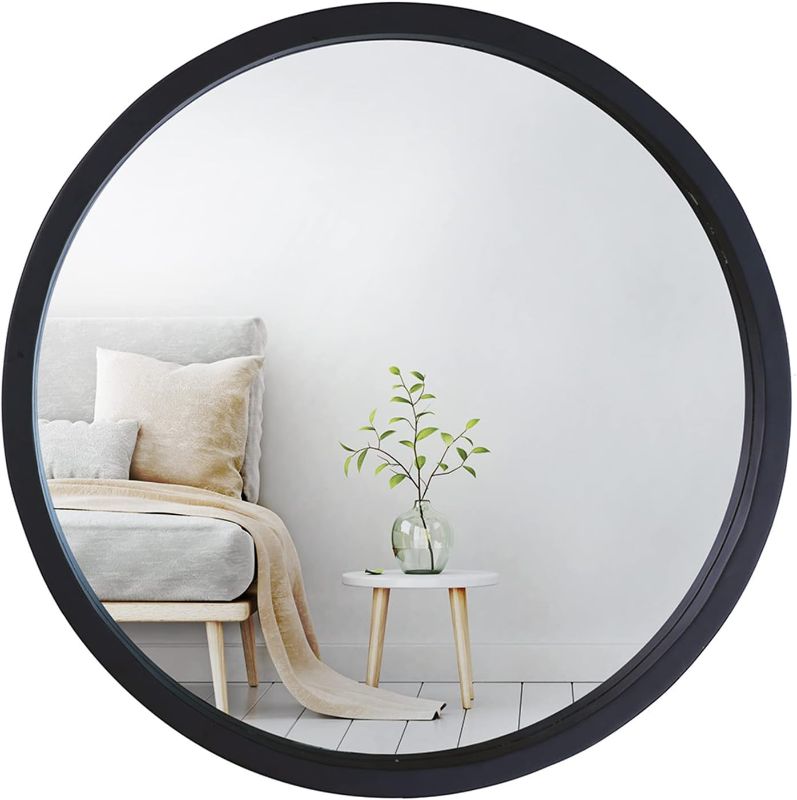 Photo 1 of 22 IN BLACK ROUND MIRROR 