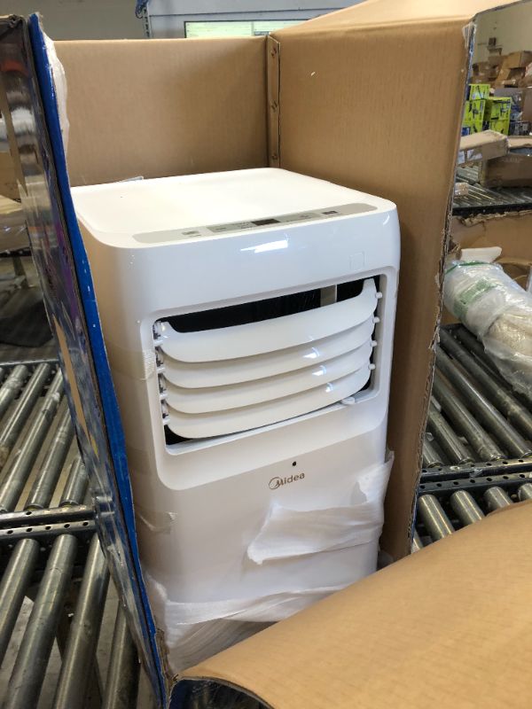 Photo 2 of Midea 8,000 BTU ASHRAE (5,300 BTU SACC) Portable Air Conditioner, Cools up to 175 Sq. Ft., Works as Dehumidifier & Fan, Remote Control & Window Kit Included White 8,000 BTU