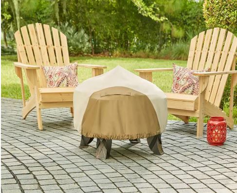 Photo 1 of 30 in. Round Outdoor Patio Fire Pit Cover
