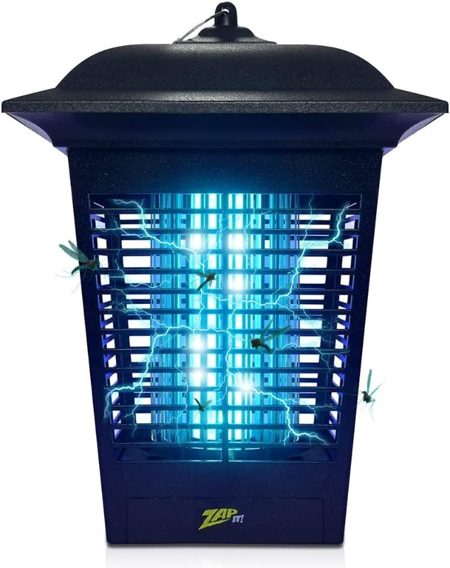 Photo 1 of ZAP IT! Electric Bug Zapper Lantern - Indoor and Outdoor Plug-in 360 Degree Mosquito Control, Insect and Fly Killers | UV Light and Electric Shock Mosquito Killer Lamp | Includes Bug Collector
