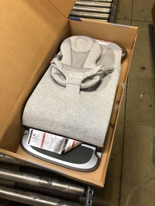 Photo 2 of Ergobaby Evolve 3-in-1 Bouncer, Adjustable Multi Position Baby Bouncer Seat, Fits Newborn to Toddler, Light Grey Bouncer Light Grey