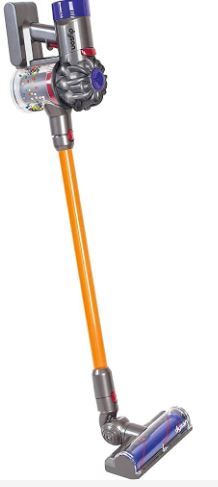 Photo 1 of Casdon Little Helper Dyson Cord-Free Vacuum Cleaner Toy, Grey, Orange and Purple (68702) Dyson Ball Vacuum Toy Vacuum with Working Suction and Sounds, 2 lbs, Grey/Yellow/Multicolor Toy 