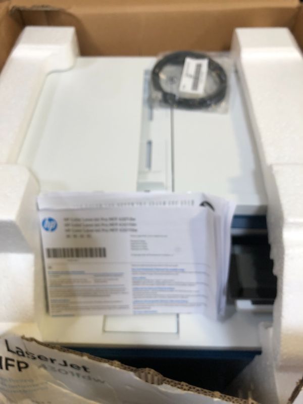 Photo 2 of HP Color LaserJet Pro MFP 4301fdw Wireless Printer, Print, scan, copy, fax, Fast speeds, Easy setup, Mobile printing, Advanced security, Best-for-small teams, white, 16.6 x 17.1 x 15.1 in New version