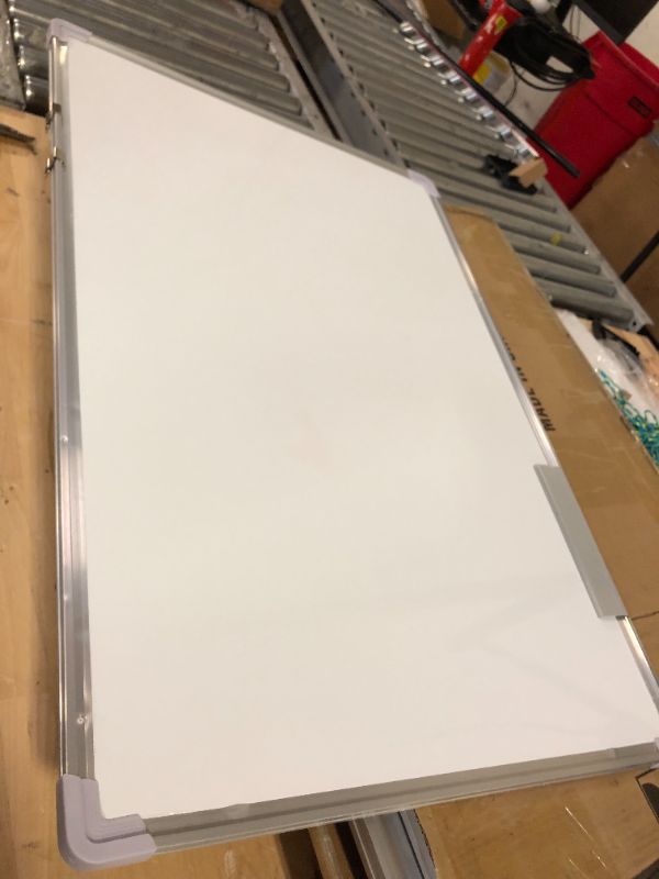 Photo 2 of Magnetic White Board, 36 X 24 Inches Magnetic Dry Erase Board Hanging Whiteboard, Silver Aluminum Frame, Whiteboard for Office, Home and School