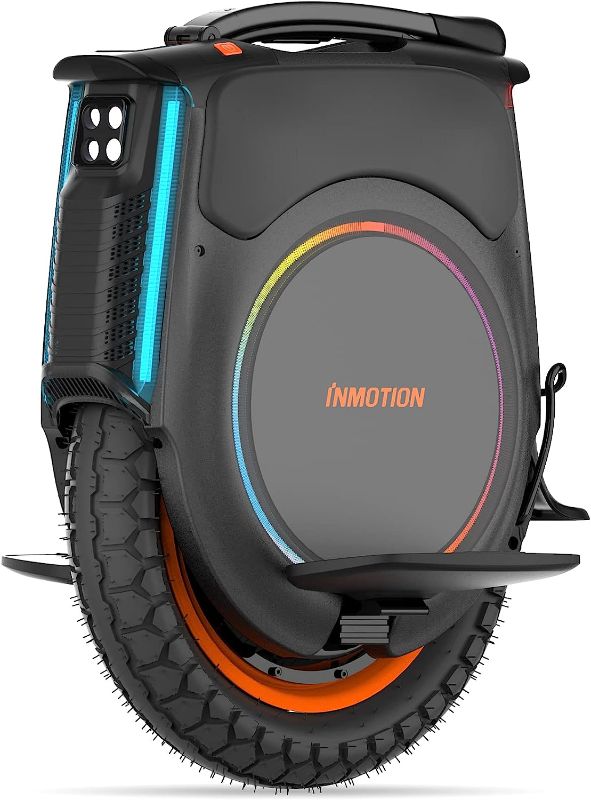 Photo 1 of Inmotion V12HT Electric Unicycle, 16" All Terrain Wheel, 2800W Powerful Motor, 188Nm Torque, 45° Max Slope, LCD Touchscreen, 37.3 Mph Max Speed Self-Balancing One Wheel
- missing standing flaps