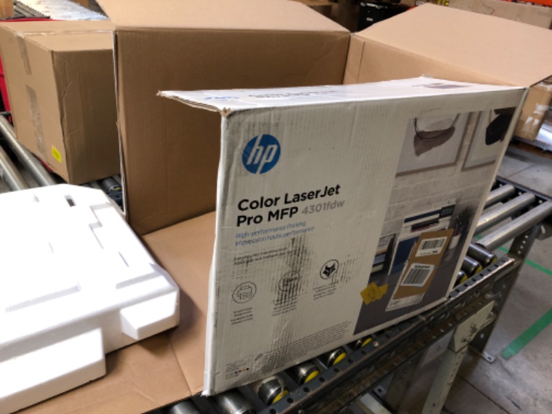 Photo 4 of HP Color LaserJet Pro MFP 4301fdw Wireless Printer, Print, scan, copy, fax, Fast speeds, Easy setup, Mobile printing, Advanced security, Best-for-small teams, white, 16.6 x 17.1 x 15.1 in New version  