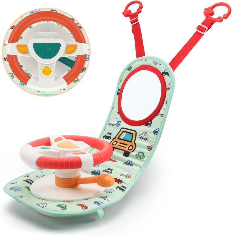 Photo 1 of Happytime Musical Car Wheel Baby Toys, in-Car Wheel Musical Activity Play Center for Baby's Travel Companion Entertain and Relax Easier Drive with Sounds and Lights
