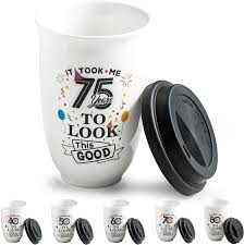 Photo 1 of 2 Pack Bundle of 50th Birthday Gifts for Women, 1973 Birthday Gifts for Women Friends, Men 50th Birthday Gift Ideas, White Novelty Coffee Mug Tea Cup, Happy 50th Birthday Decorations for Women, 11oz
